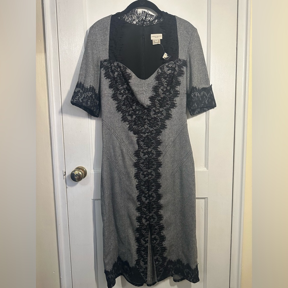 Tailored Grey Wool Karen Millen Dress
